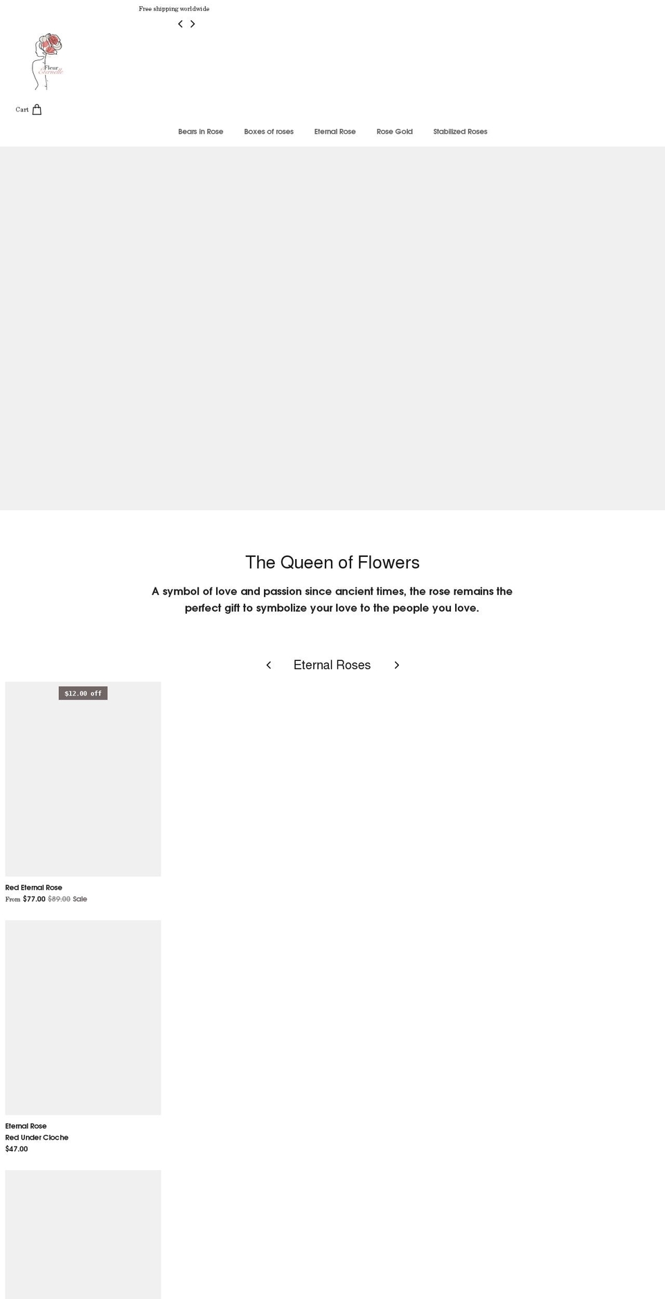 fleurs-eternelles.com shopify website screenshot