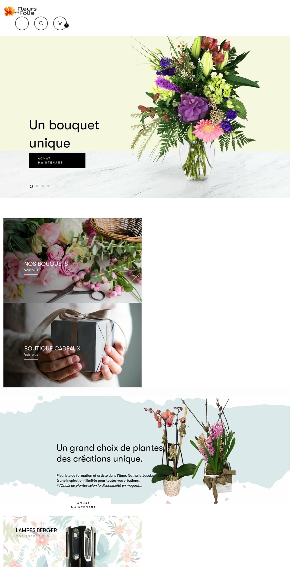 fleursenfolie.com shopify website screenshot