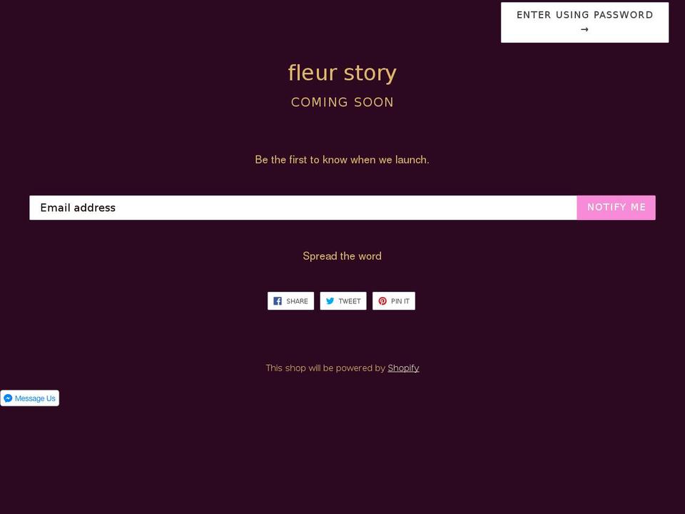 fleurstory.com — Shopify storefront screenshot