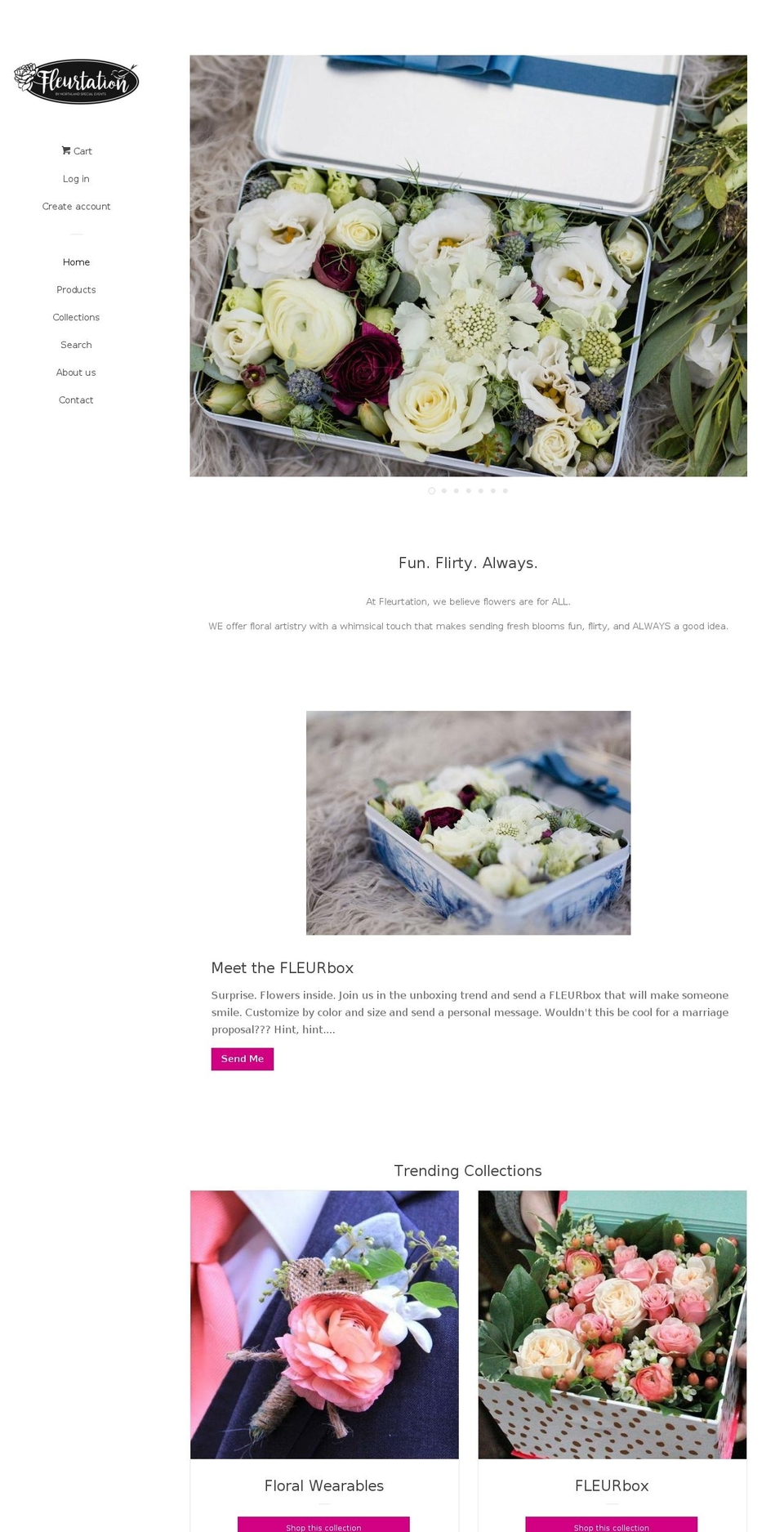 fleurtation.com — Shopify storefront screenshot