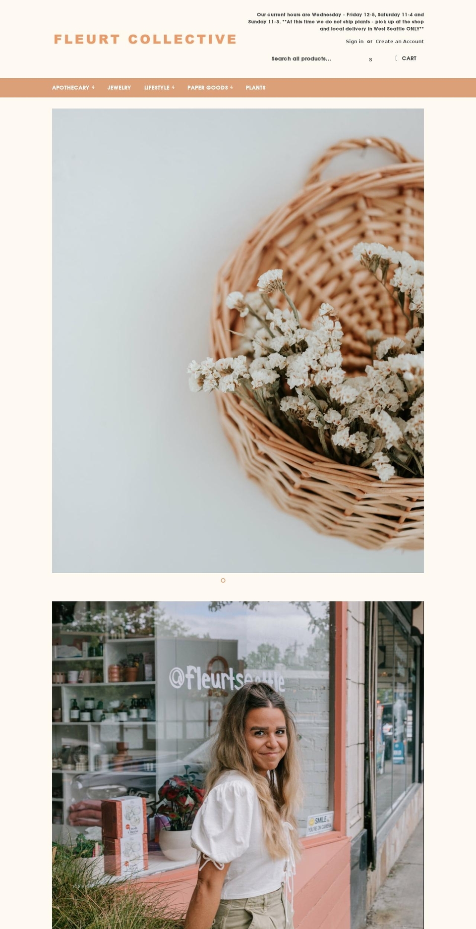 fleurtcollective.com — Shopify storefront screenshot