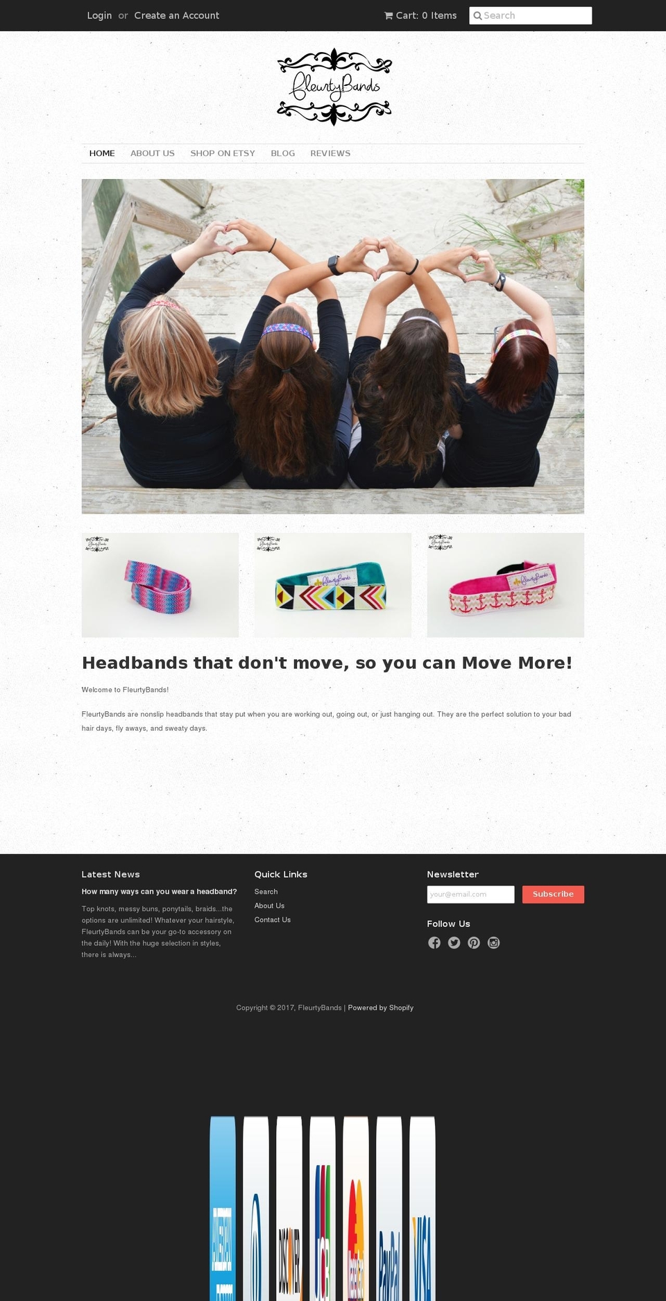 fleurtybands.com shopify website screenshot