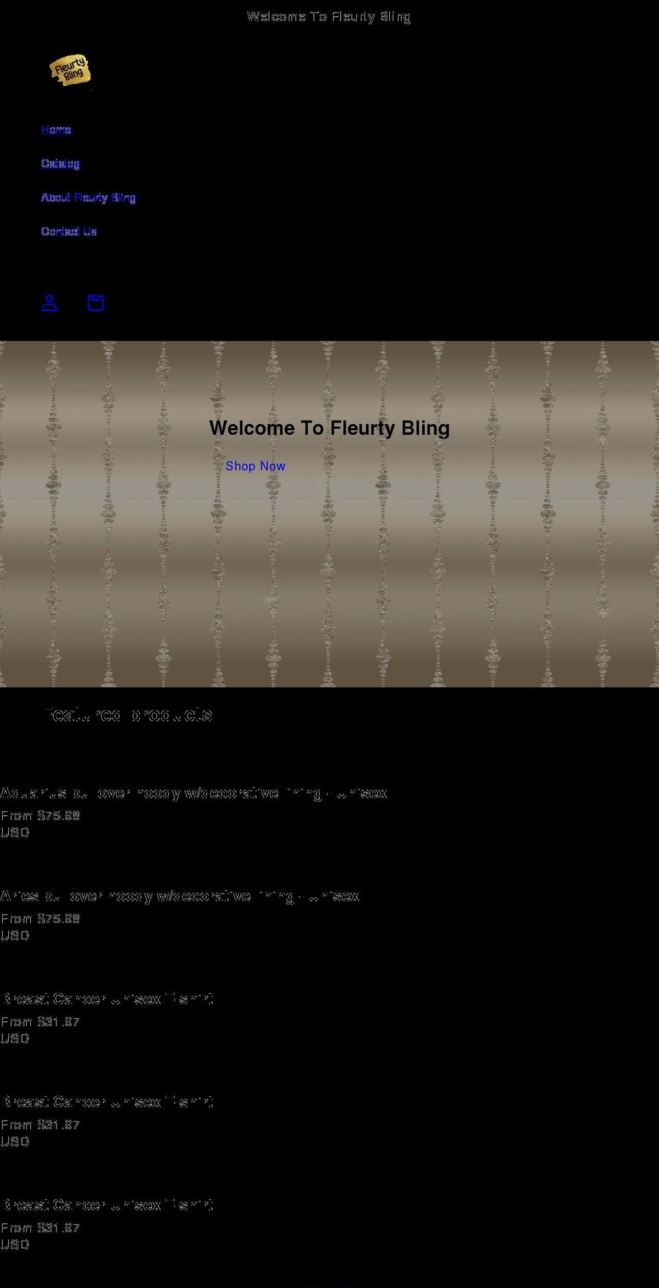 fleurtybling.com shopify website screenshot