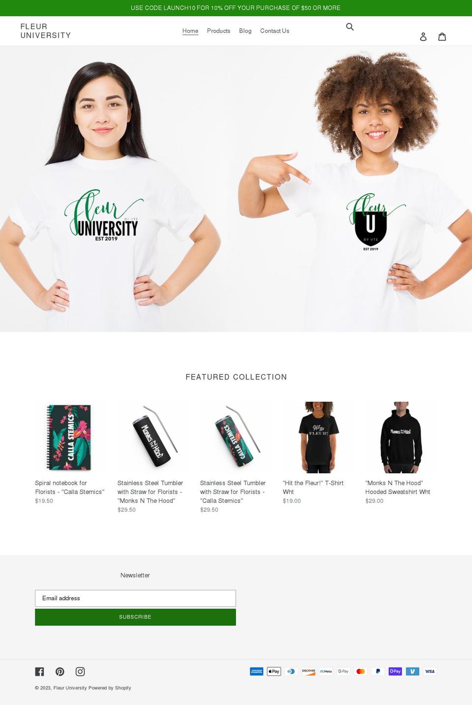 fleuruniversity.shop shopify website screenshot