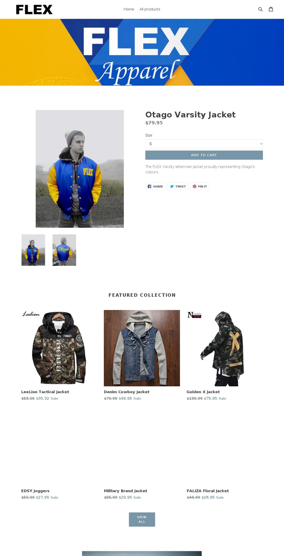 flex-apparel.com — Shopify storefront screenshot