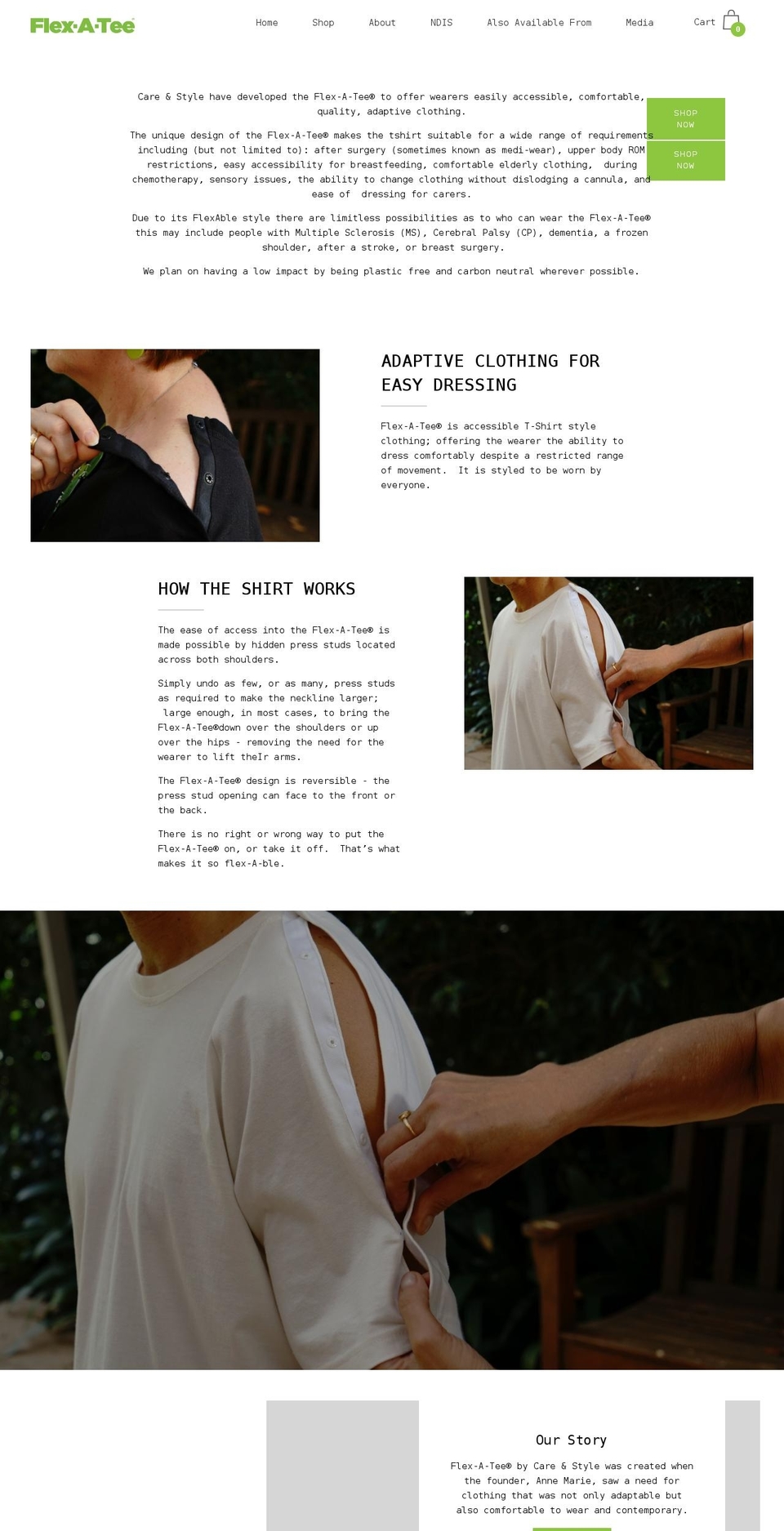 flexatee.com shopify website screenshot