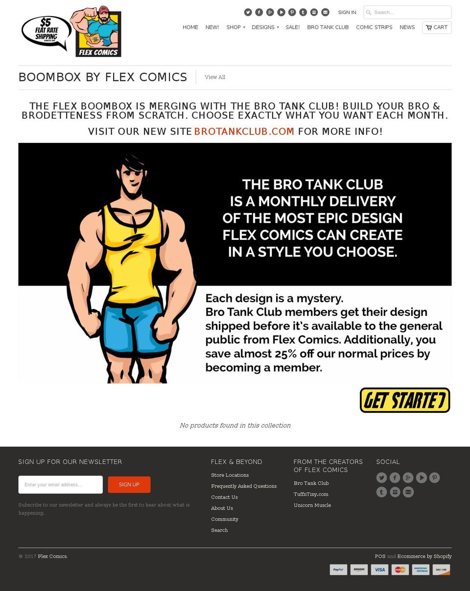 flexboombox.com shopify website screenshot