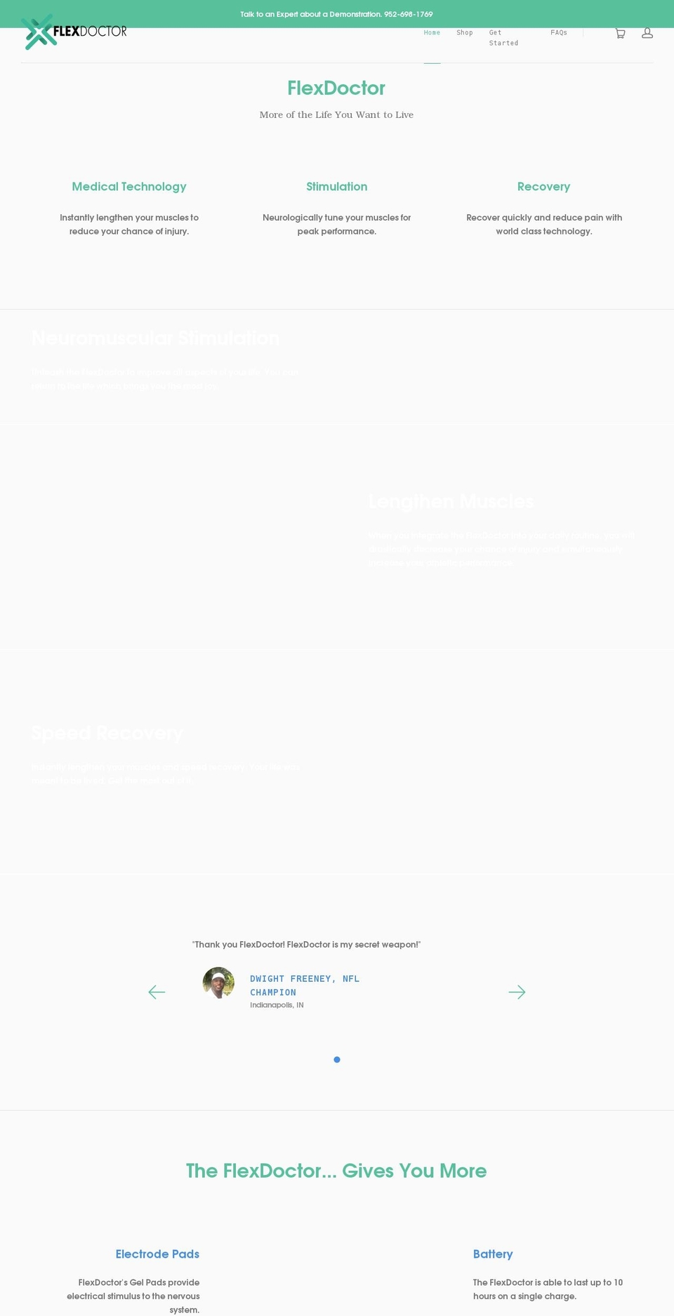 flexdoctor.com shopify website screenshot