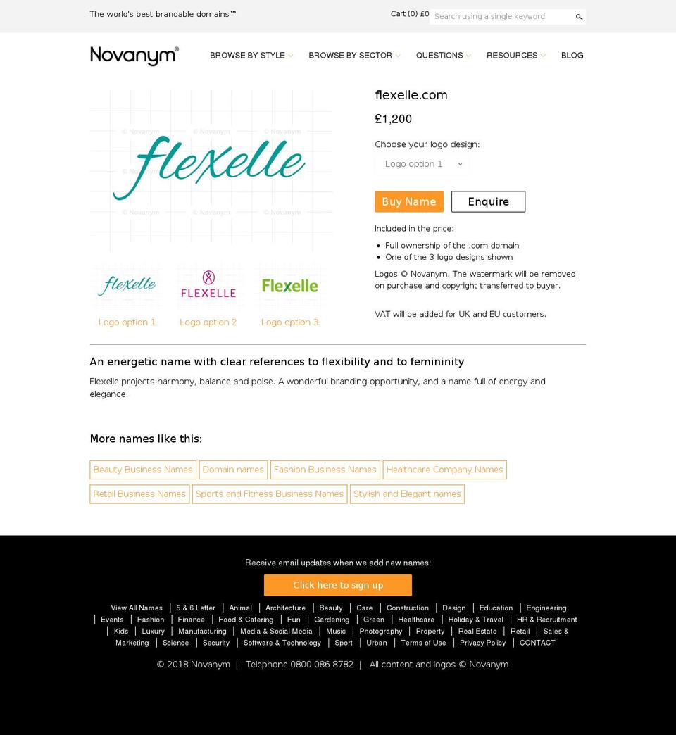 flexelle.com — Shopify storefront screenshot