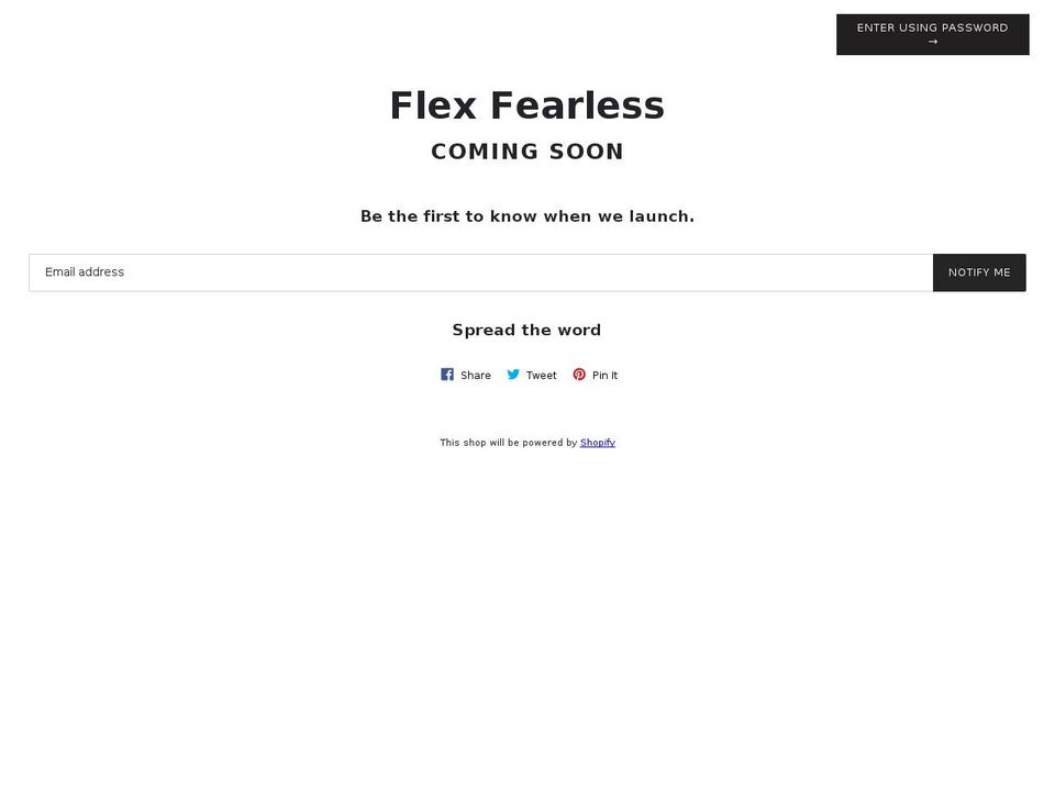 flexfearless.com — Shopify storefront screenshot