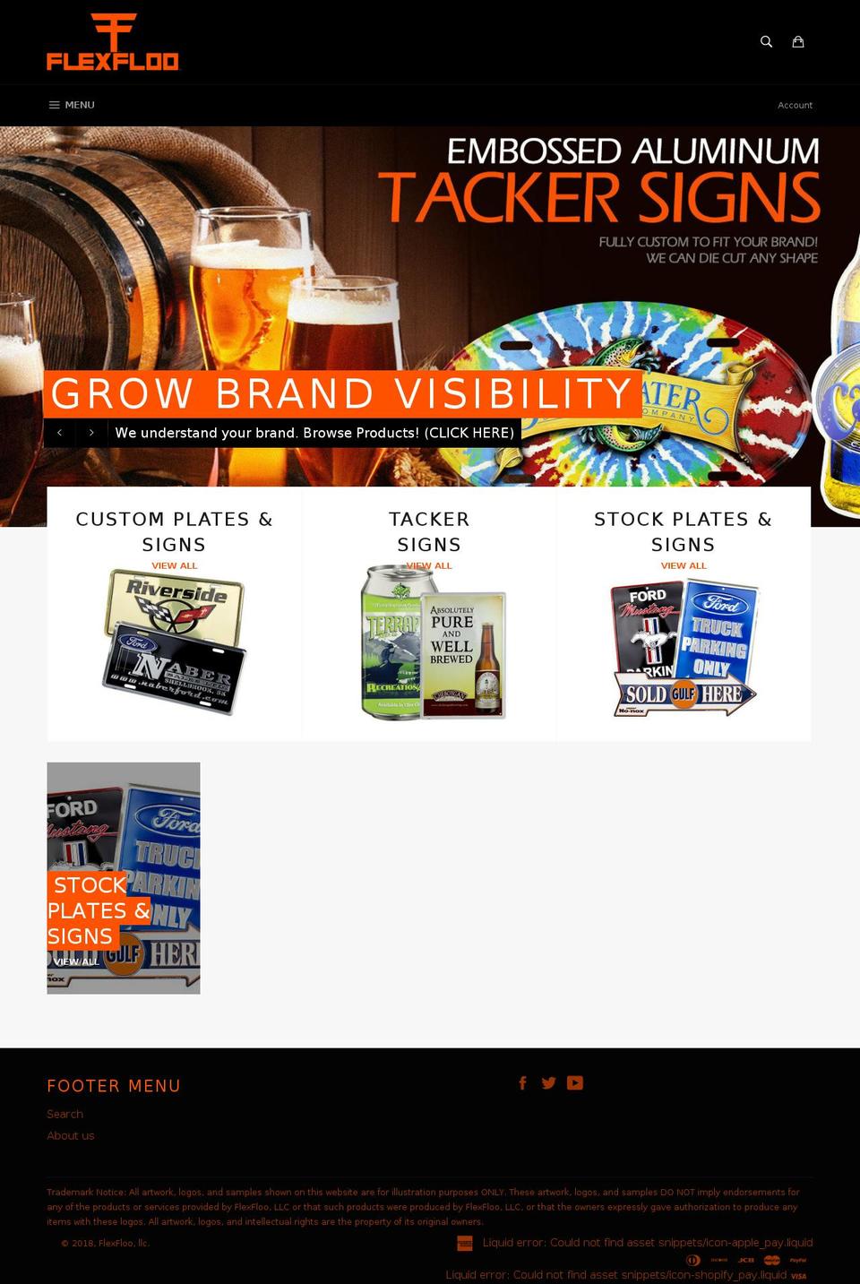flexfloo.com shopify website screenshot