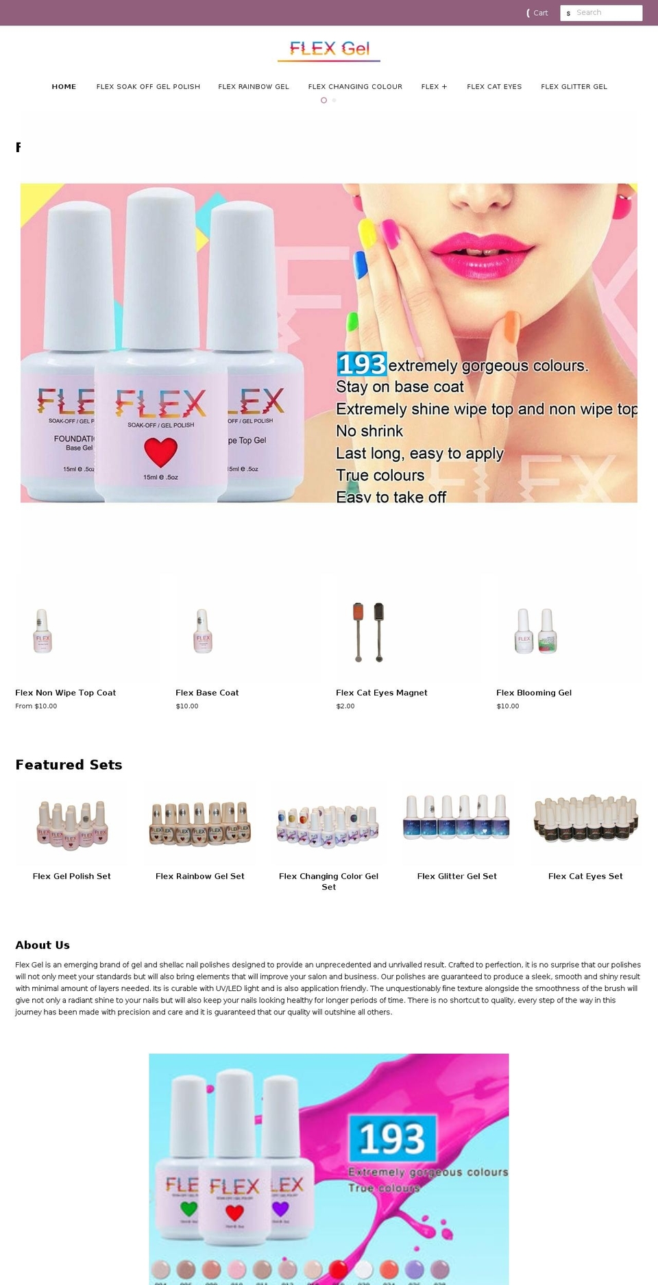 flexgel.ca shopify website screenshot