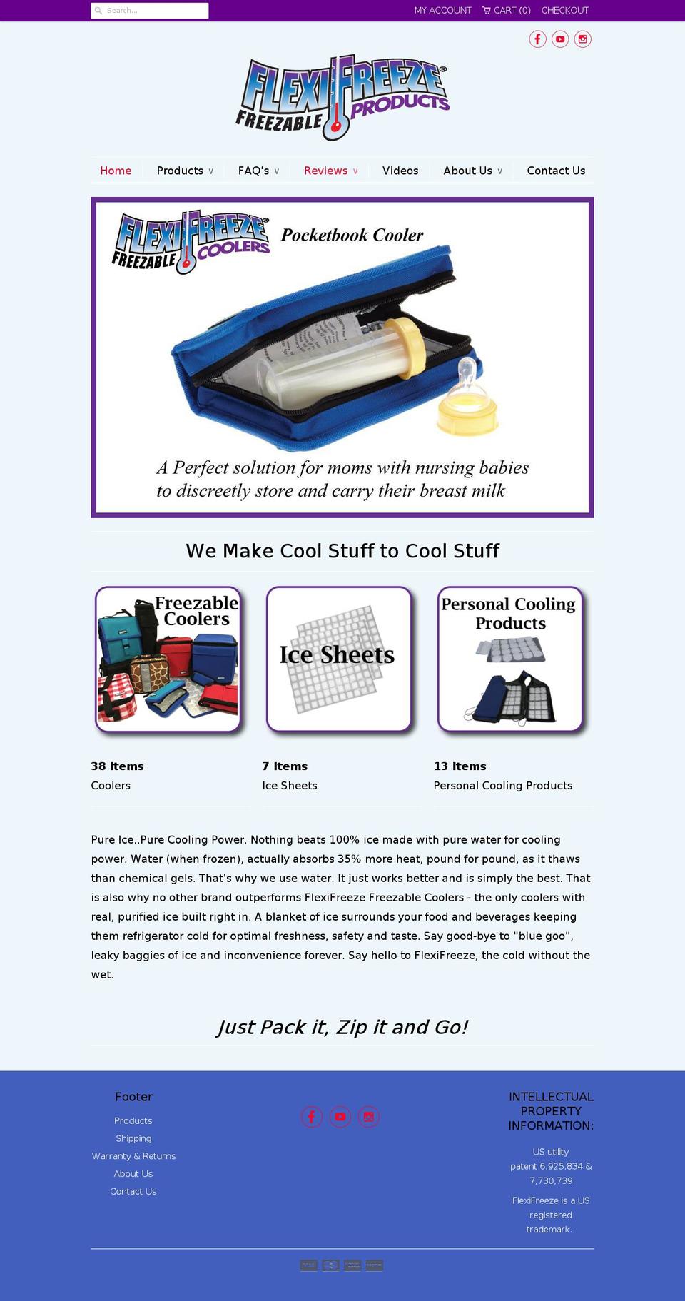 flexifreeze.net shopify website screenshot