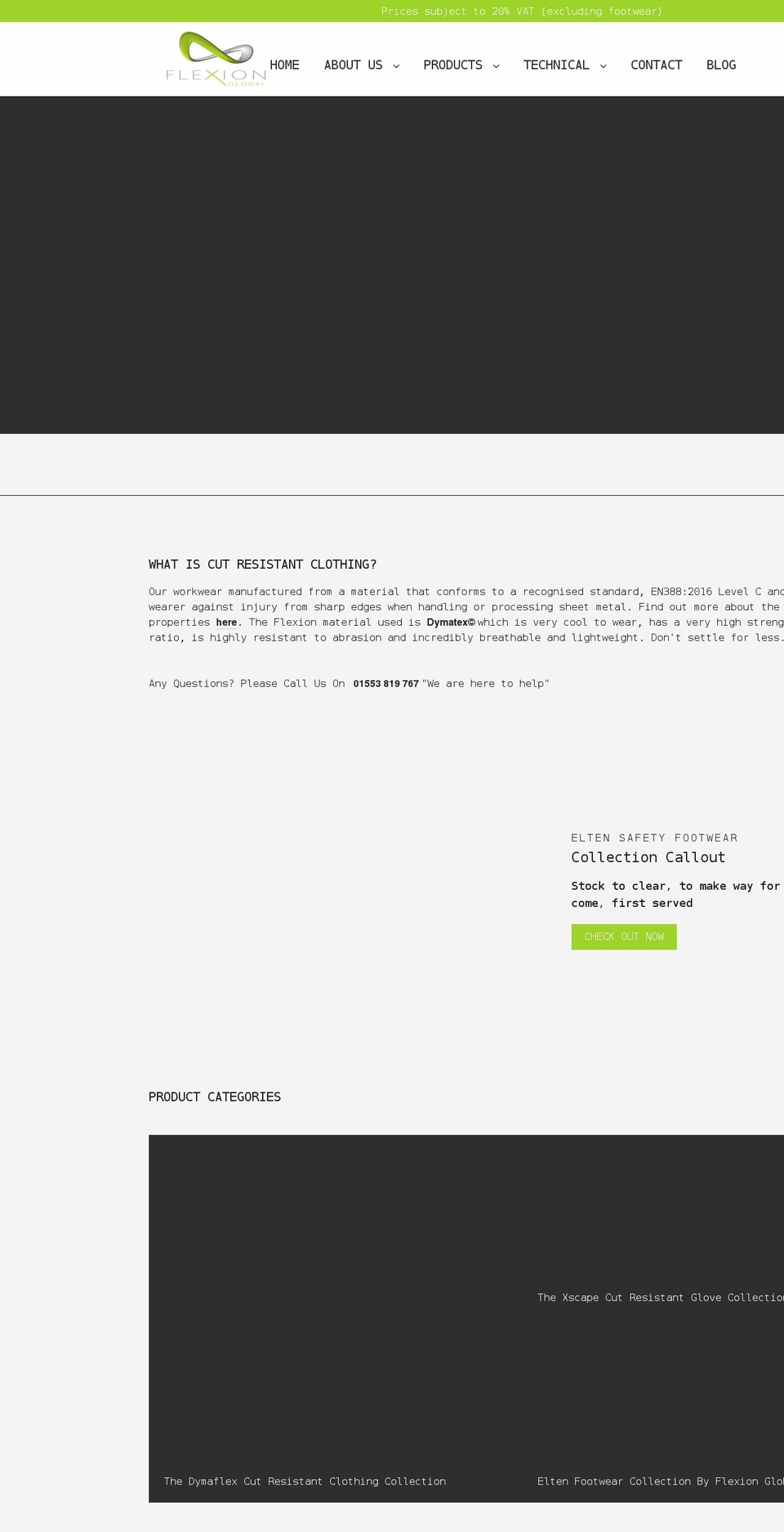 flexionglobal.com shopify website screenshot