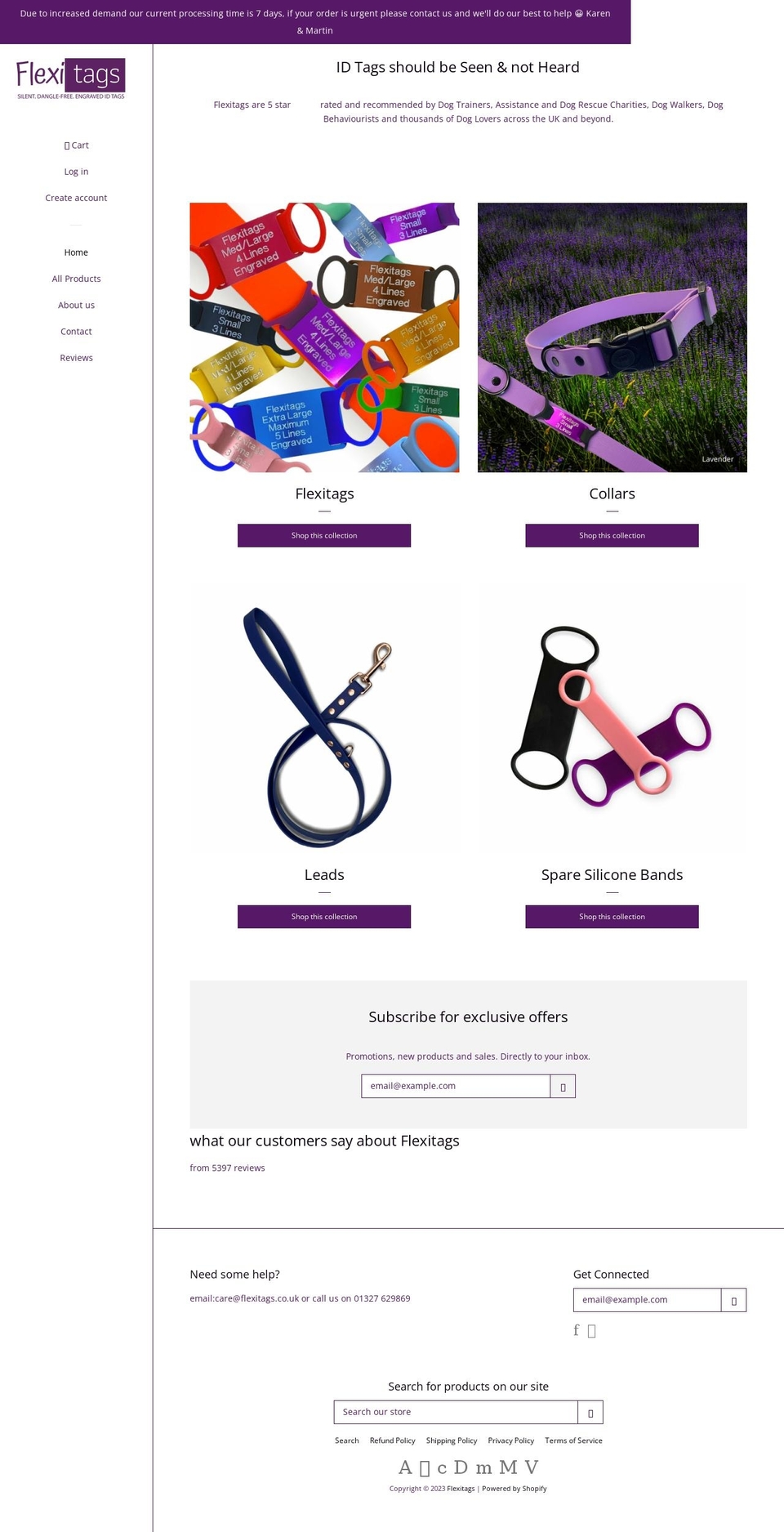 flexitags.co.uk shopify website screenshot