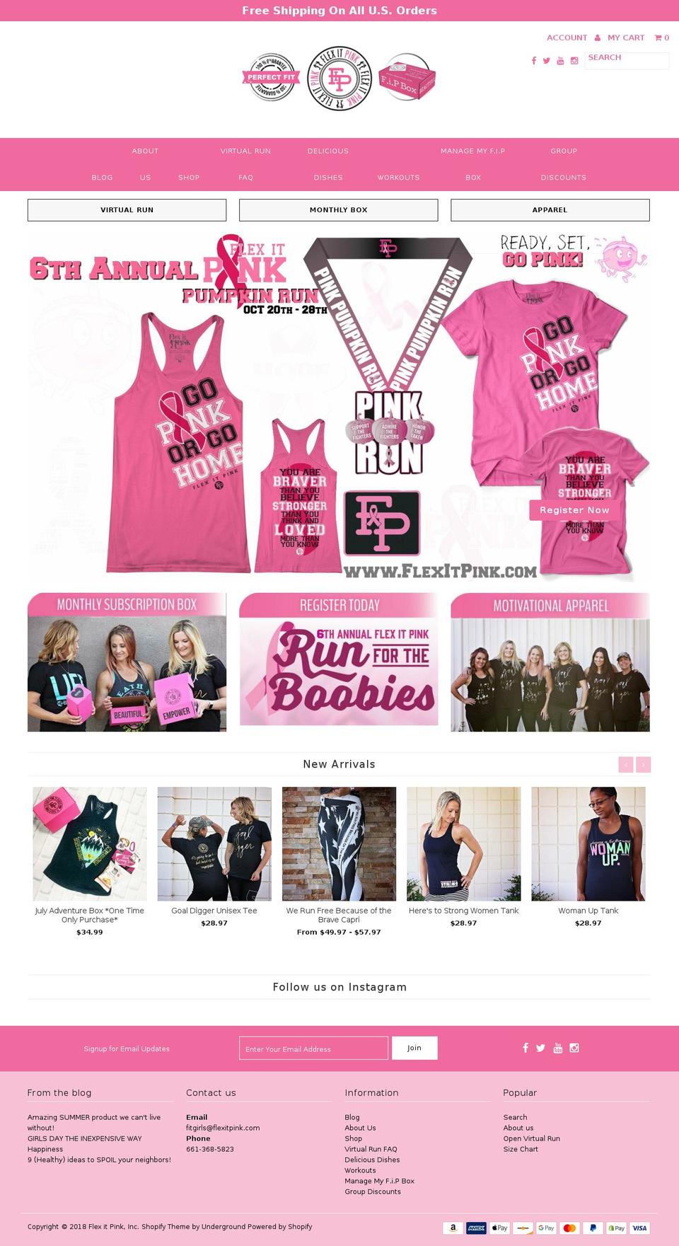 flexitpink.info shopify website screenshot