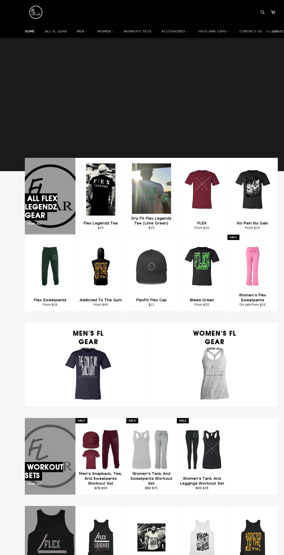 flexlegendz.com — Shopify storefront screenshot