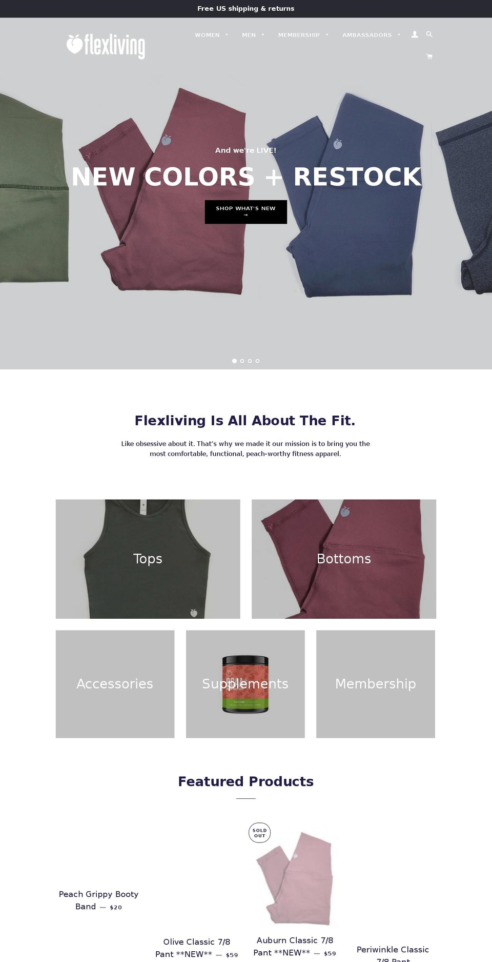 flexliving.net shopify website screenshot