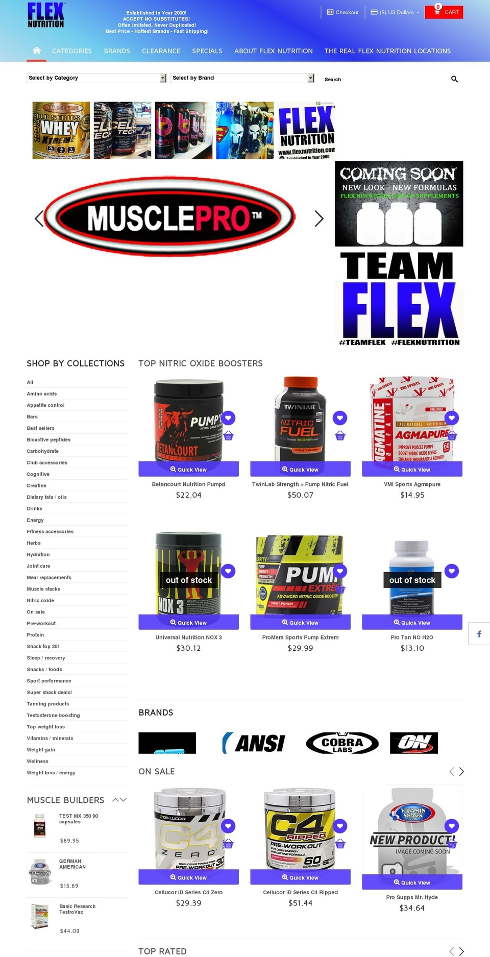 megatron-v1-6-0 Shopify theme site example flexnutrition.com