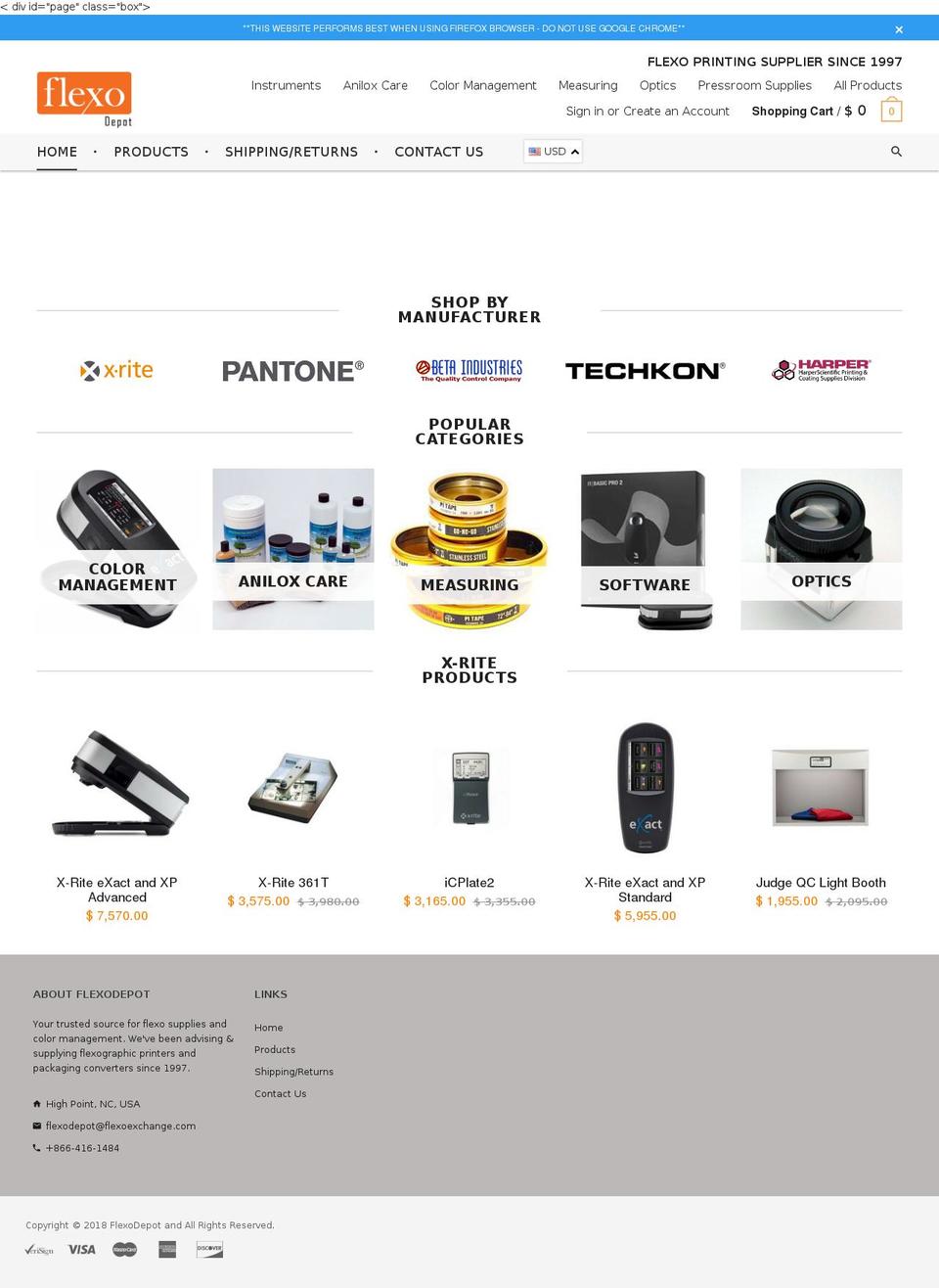 flexodepot.com shopify website screenshot