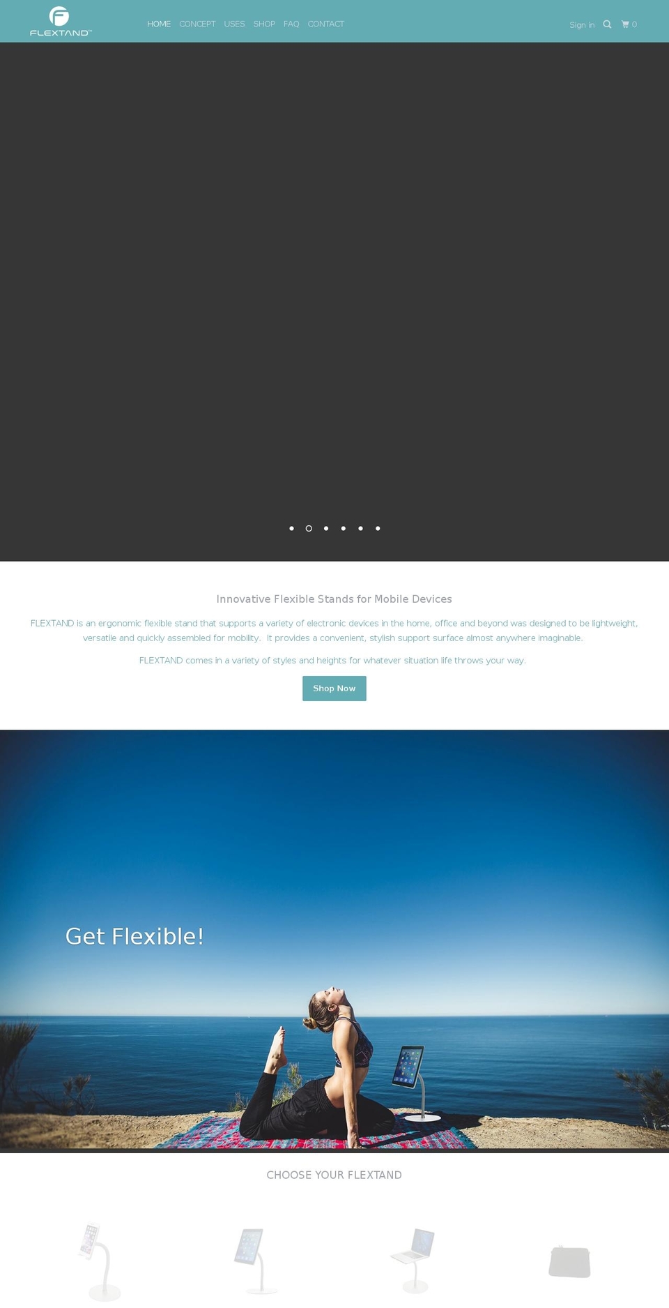 flextand.com shopify website screenshot