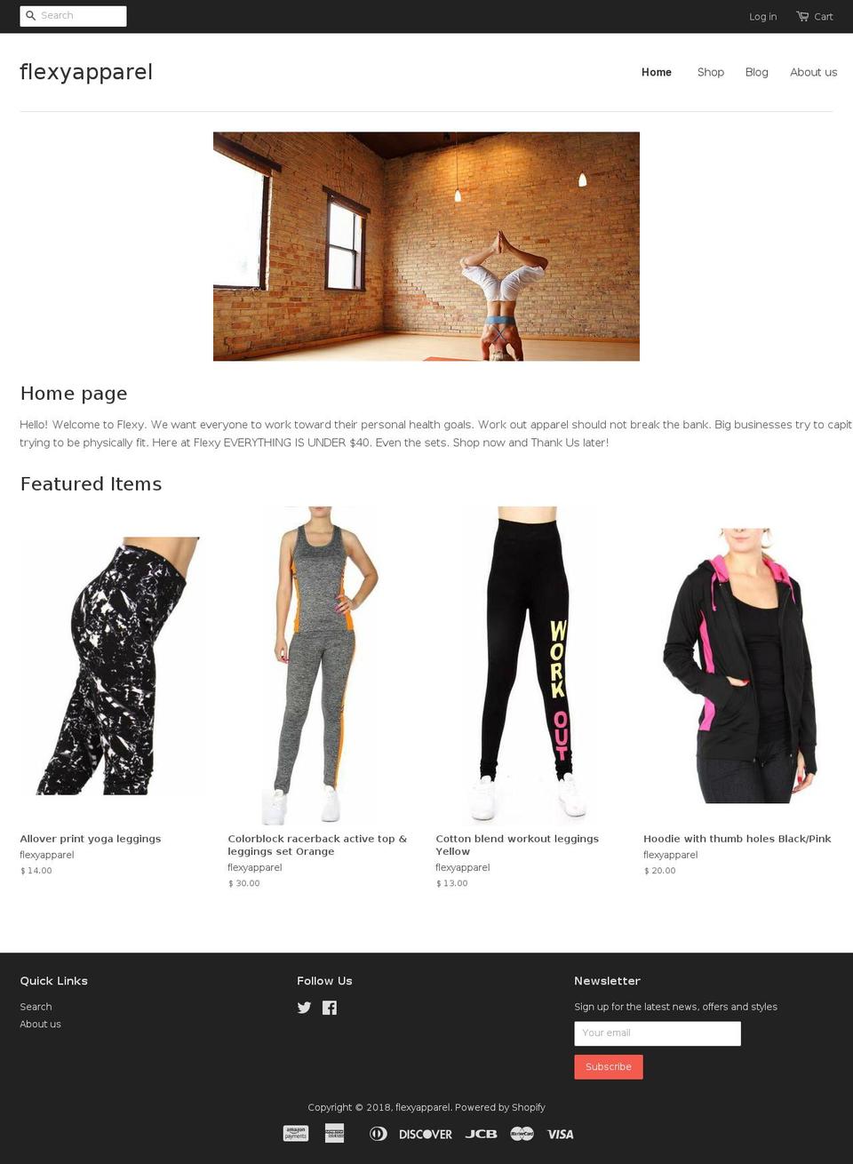 flexyapparel.com — Shopify storefront screenshot