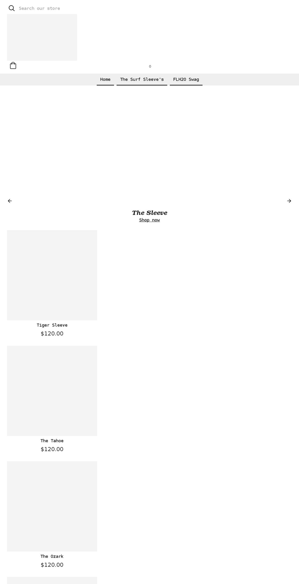 flh2o.net shopify website screenshot