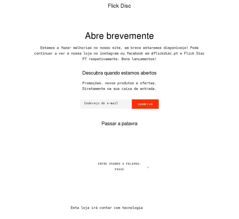 flickdisc.com shopify website screenshot