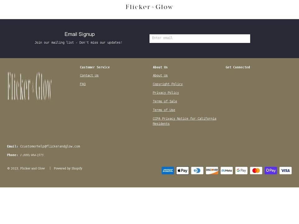 Flow with Installments message Shopify theme site example flickerandglow.com