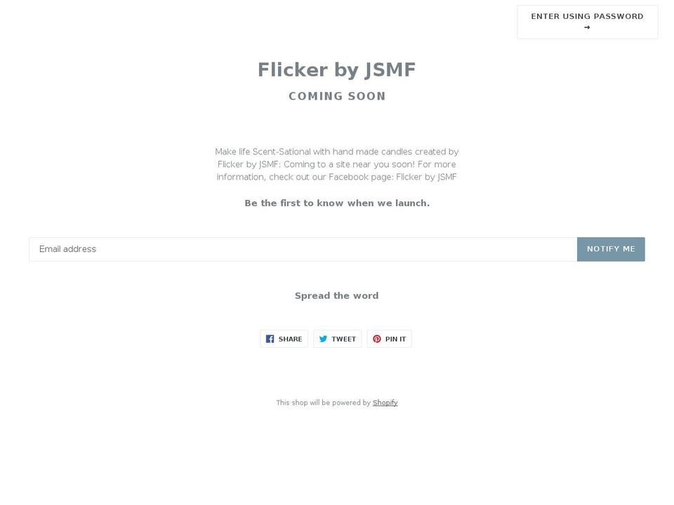 flickerbyjsmf.com — Shopify storefront screenshot