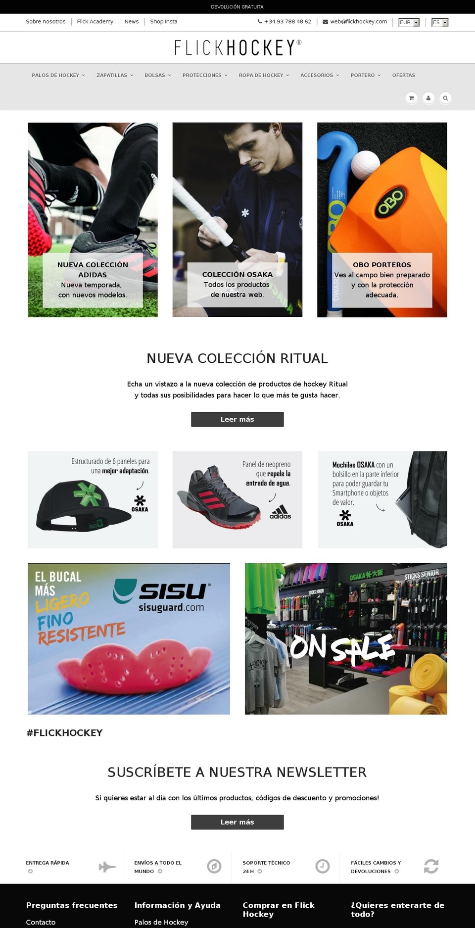 flickhockey.com — Shopify storefront screenshot