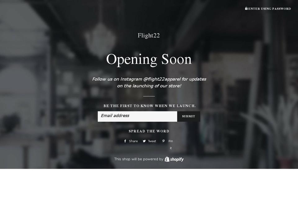 flight22apparel.com — Shopify storefront screenshot