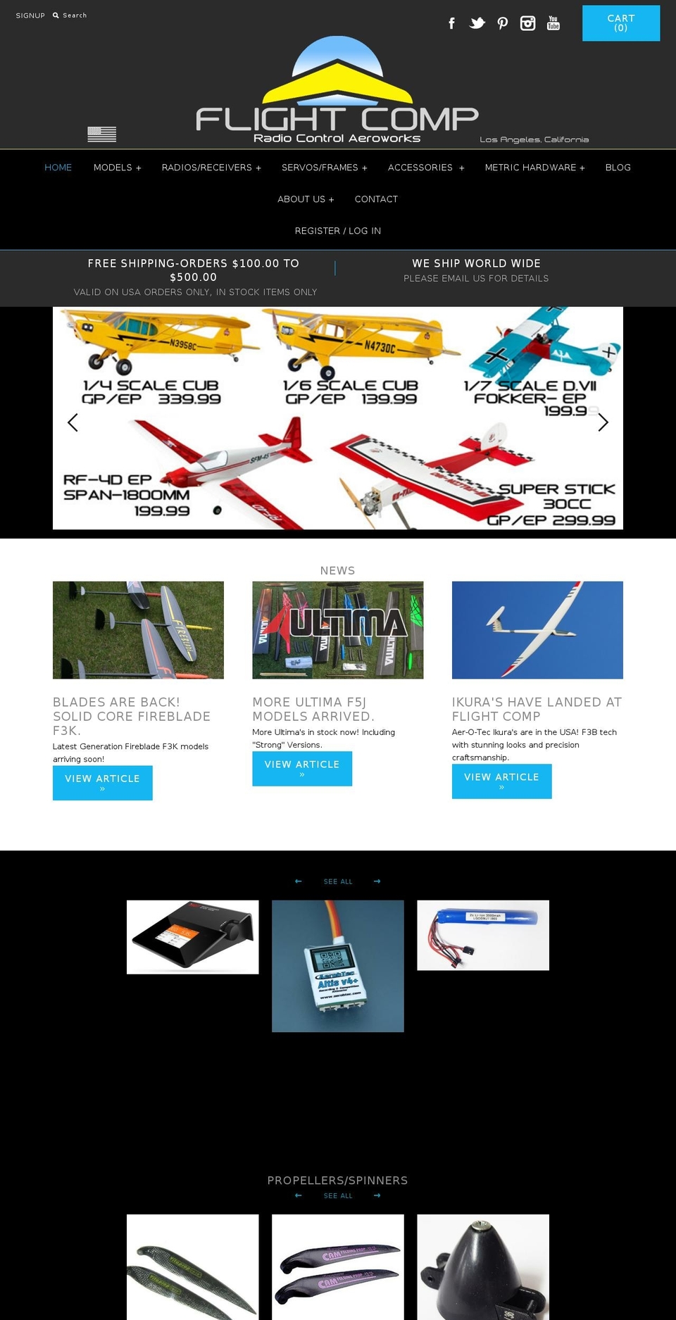 flightcomp.com shopify website screenshot