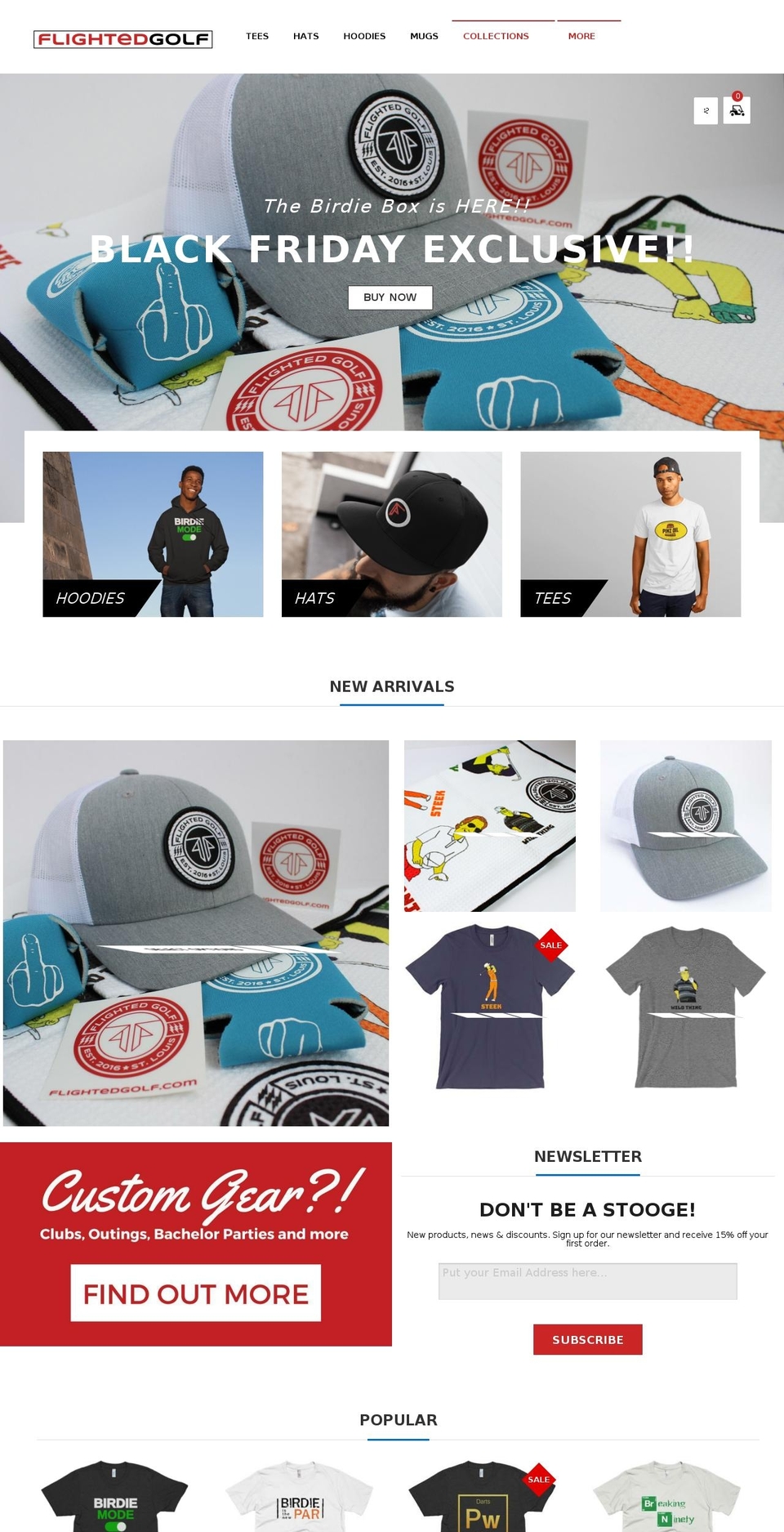 flightedgolf.com shopify website screenshot
