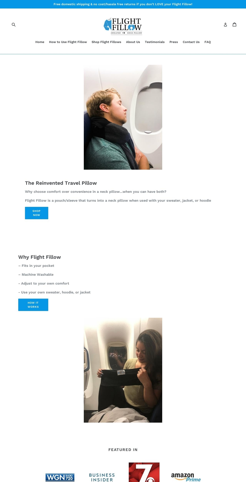 flightfillow.com — Shopify storefront screenshot