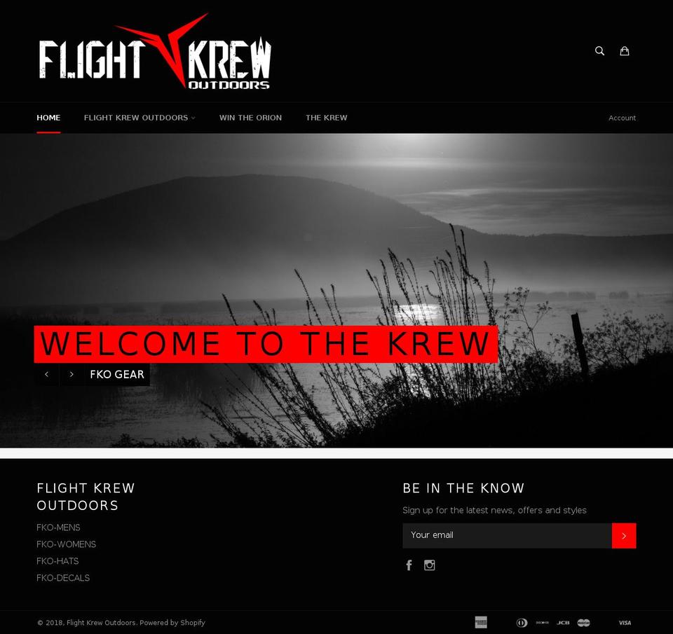 flightkrewoutdoors.com — Shopify storefront screenshot