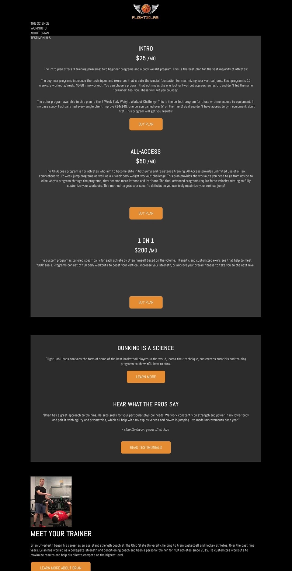 flightlabhoops.com shopify website screenshot