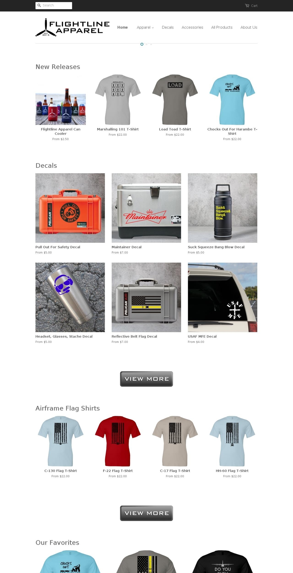 flightline-apparel.com — Shopify storefront screenshot