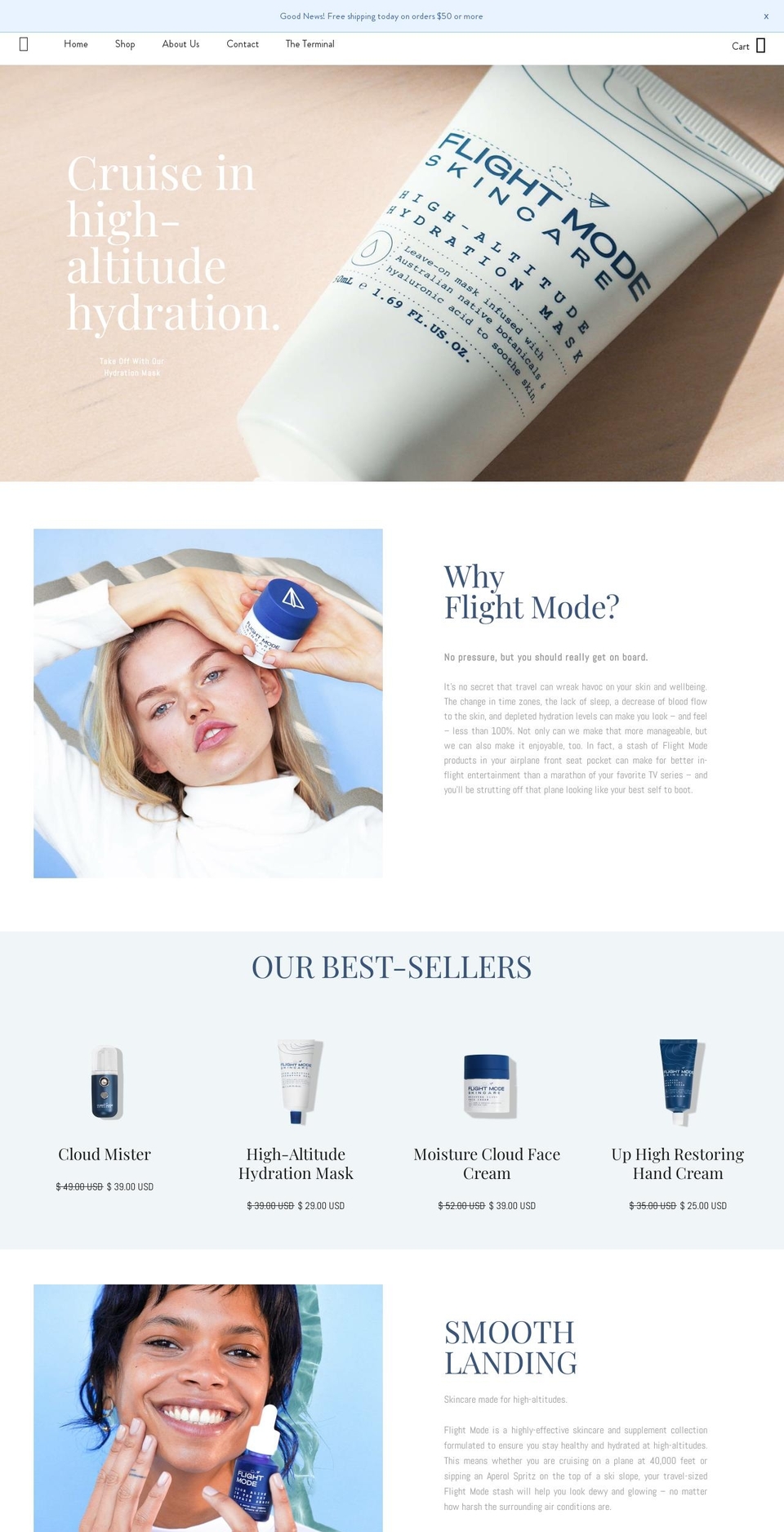 flightmode.com shopify website screenshot