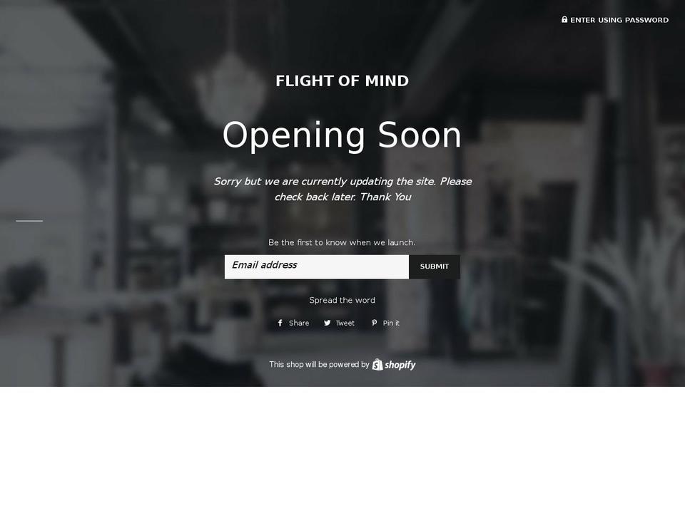 flightofmind.com — Shopify storefront screenshot