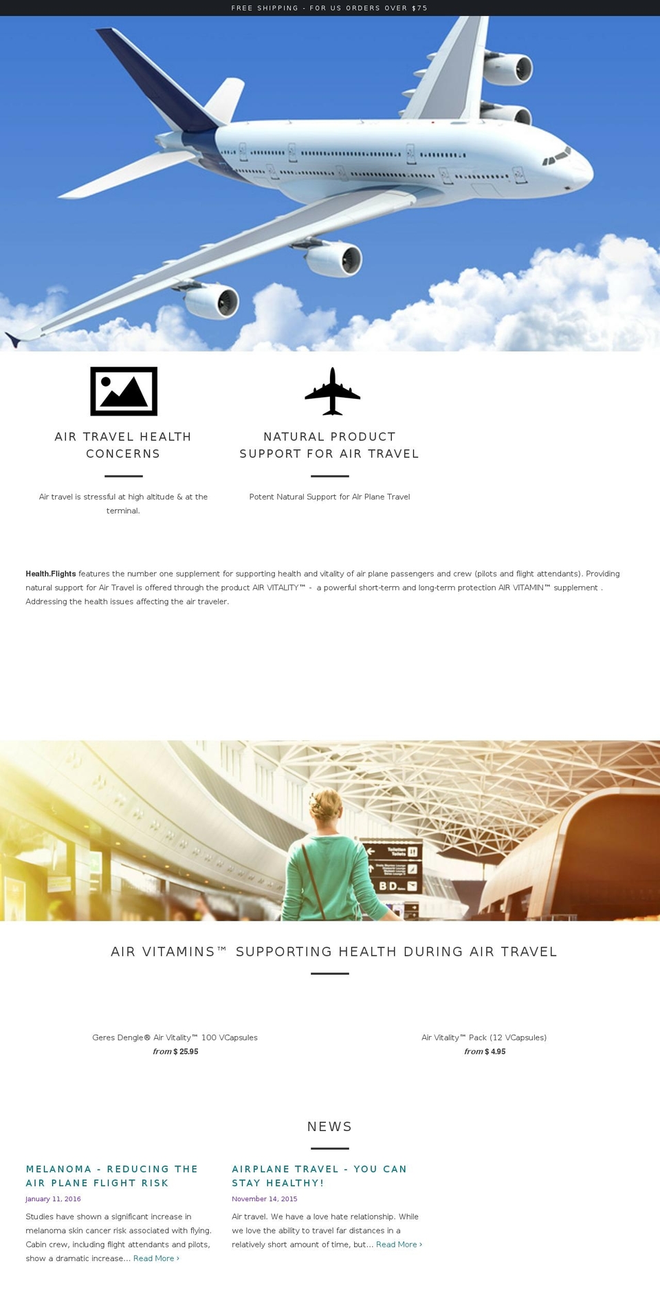 flightvitamin.com shopify website screenshot