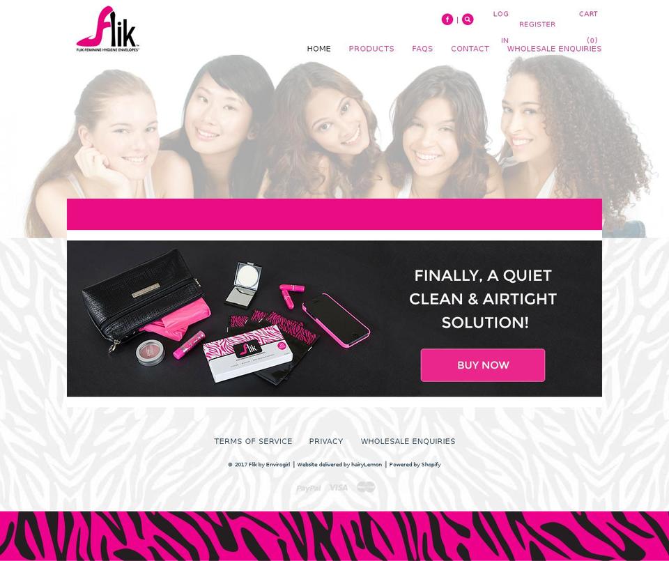flikbyenvirogirl.com shopify website screenshot