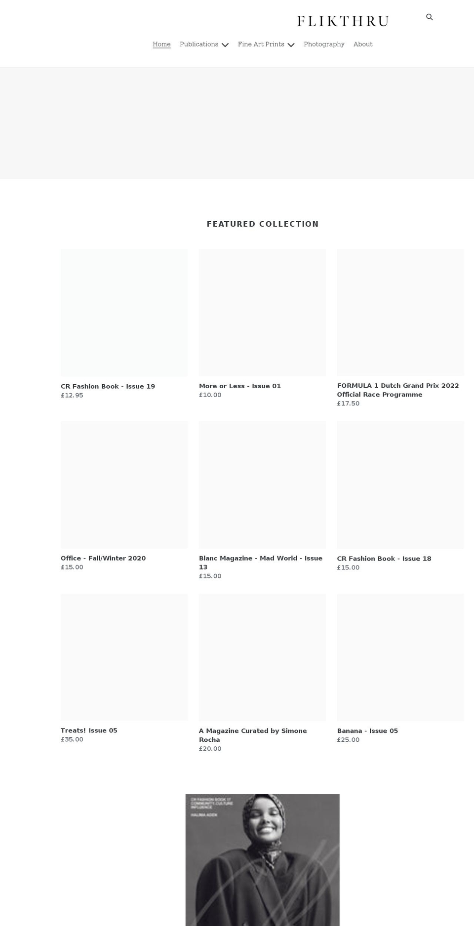 flikthru.co.uk shopify website screenshot