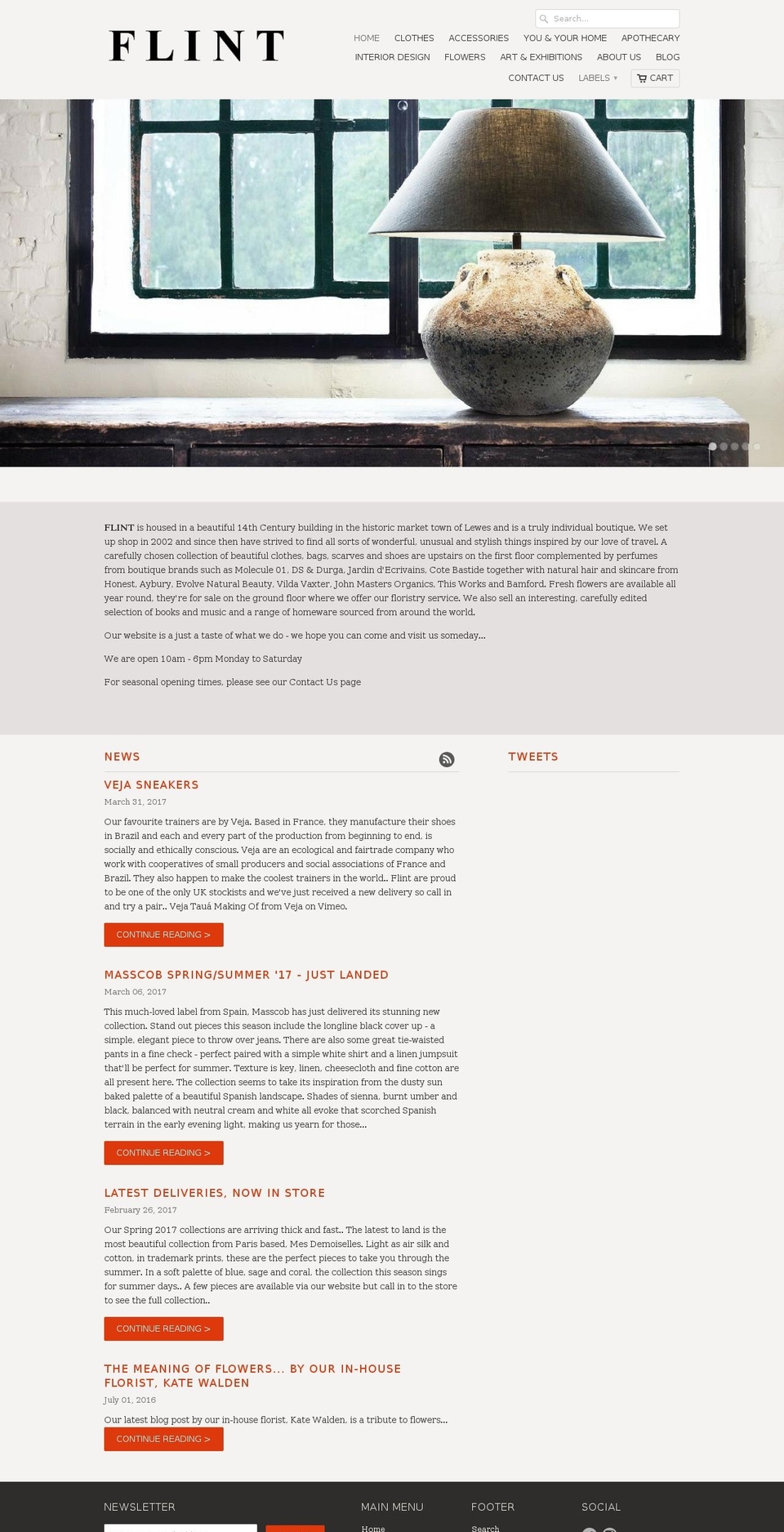 flintcollection.com shopify website screenshot