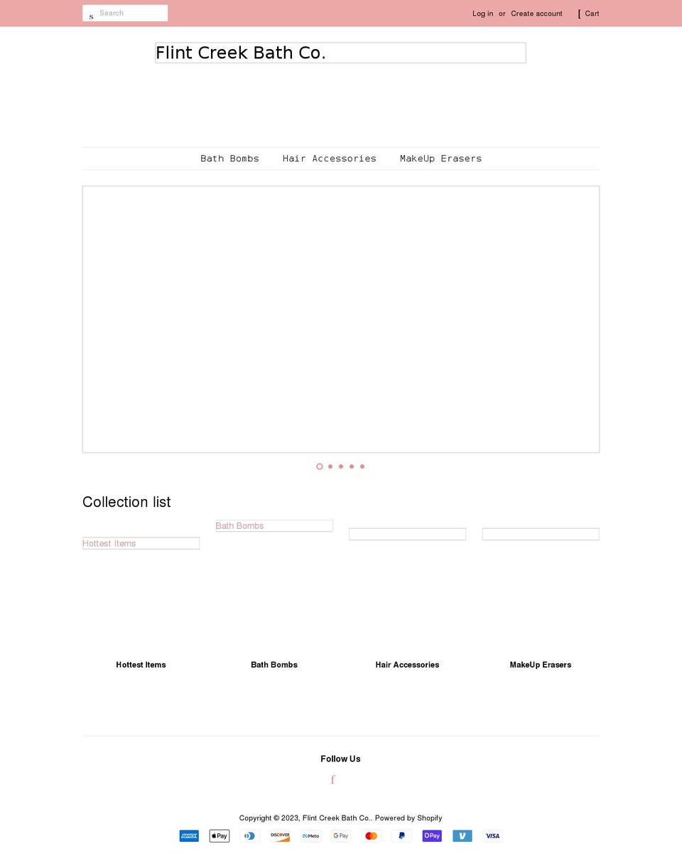 flintcreekbathco.com shopify website screenshot