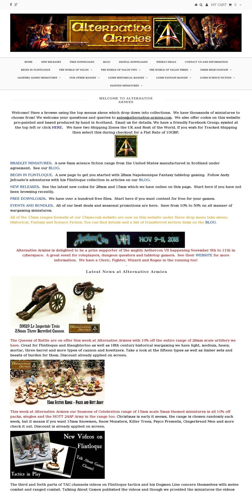 flintloque.com — Shopify storefront screenshot