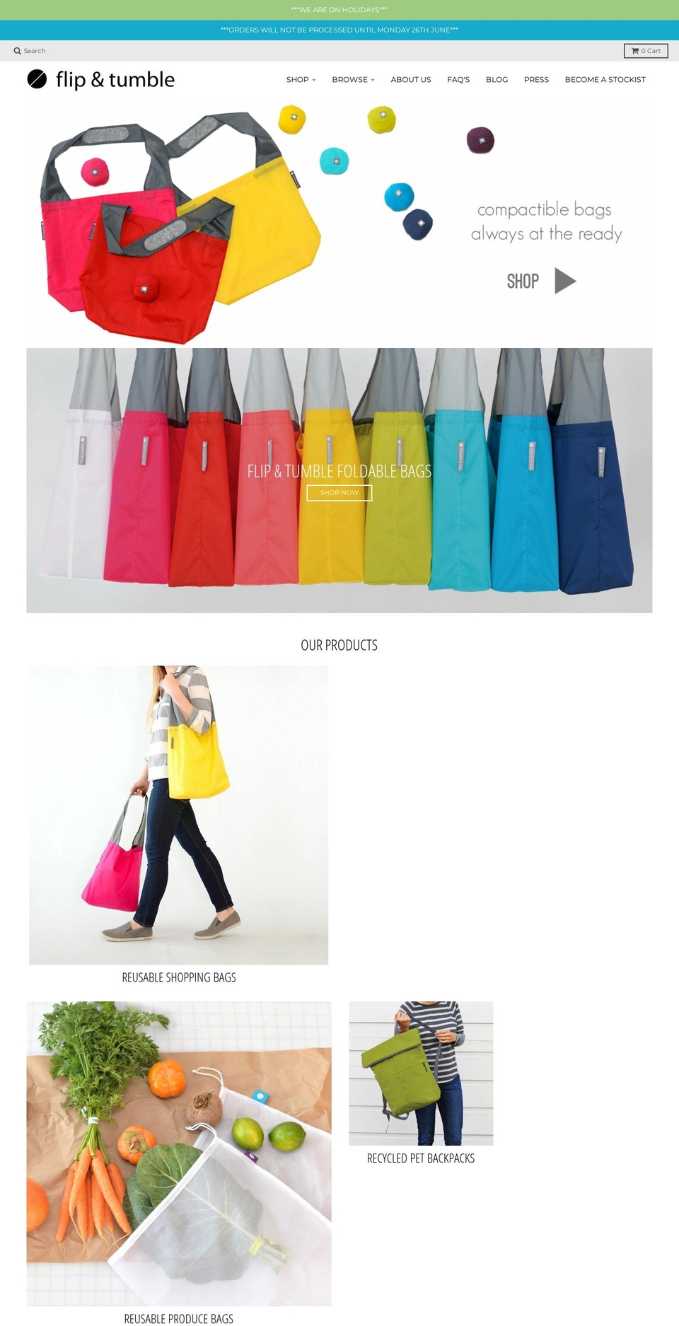 flipandtumble.com.au shopify website screenshot