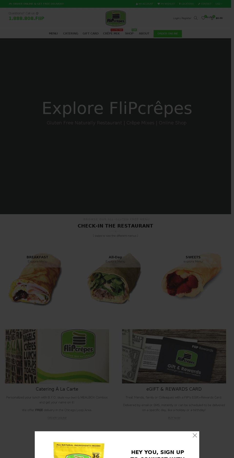 flipcrepes.co shopify website screenshot