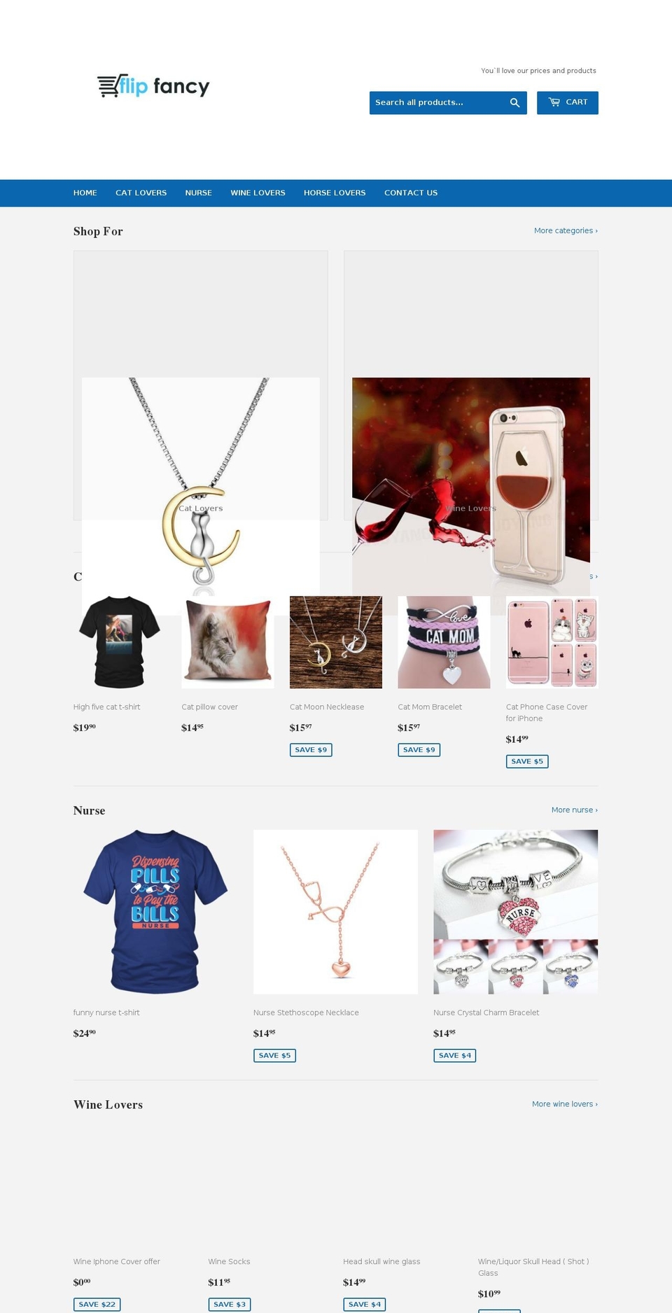 flipfancy.com — Shopify storefront screenshot