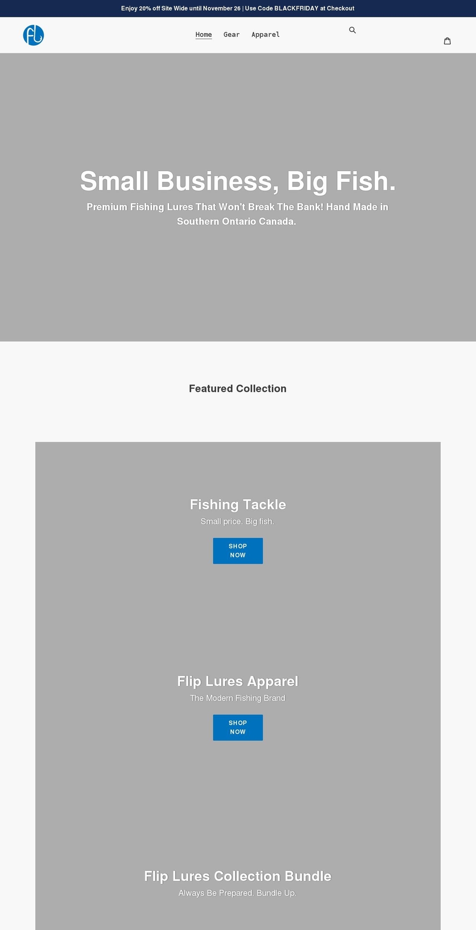 fliplures.com shopify website screenshot